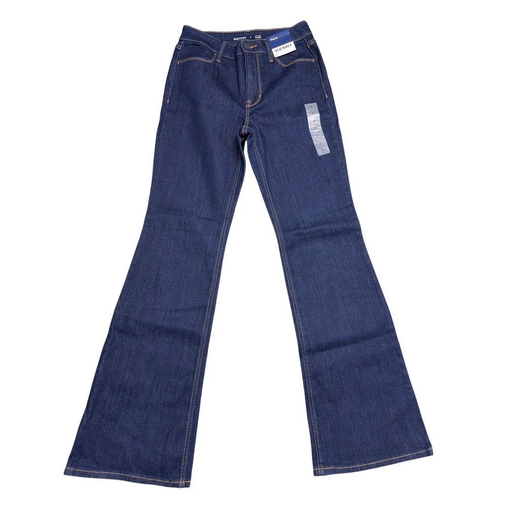 Old Navy Womens High Rise Flare Jeans Dark Wash Denim Size 2 NWT